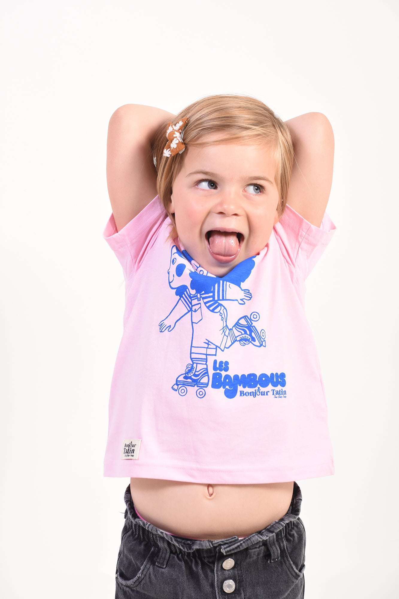 T-Shirt Organic Cotton Soft Pink Skater Girl