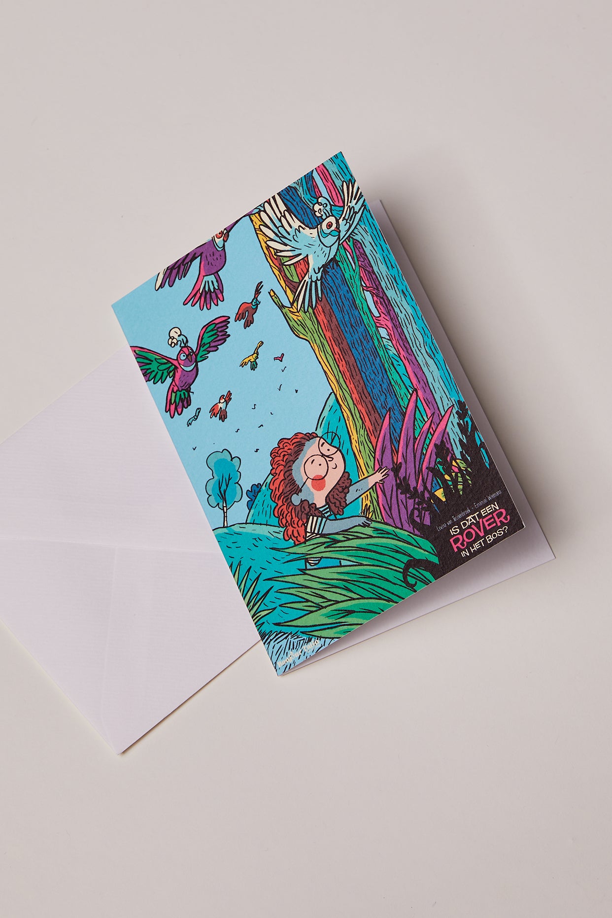 Fold Card 'Is Dat Een Rover In Het Bos?' with Envelope