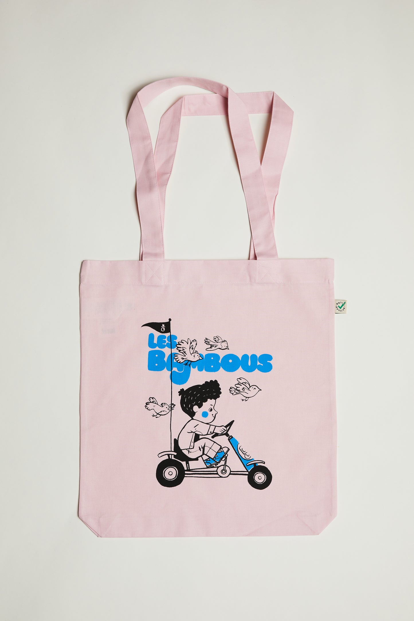 Tote Bag Biologisch Katoen Roze Skelter - Les Bambous