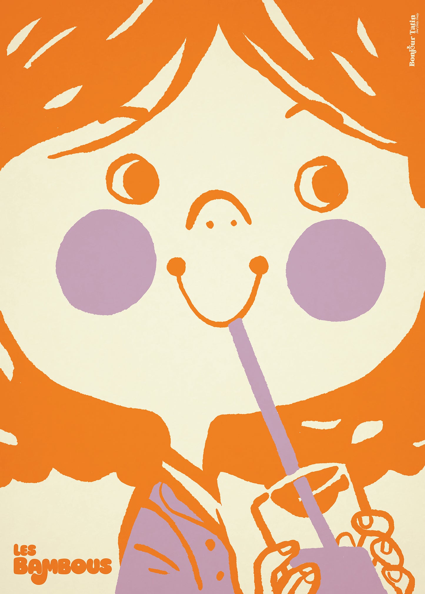 Poster Limonade - Les Bambous oranje/lila 