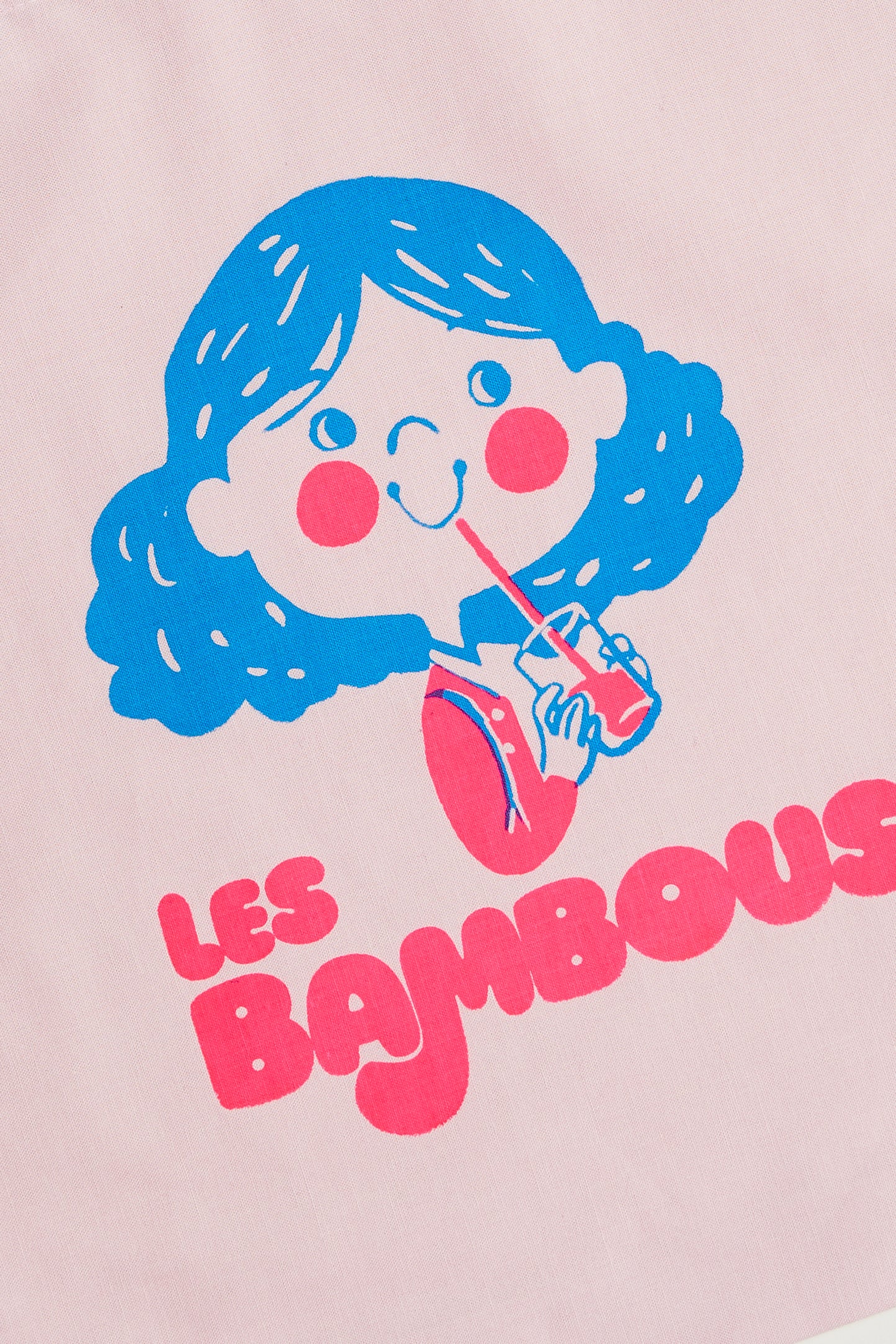 Tote Bag Biologisch Katoen Roze Limonade - Les Bambous